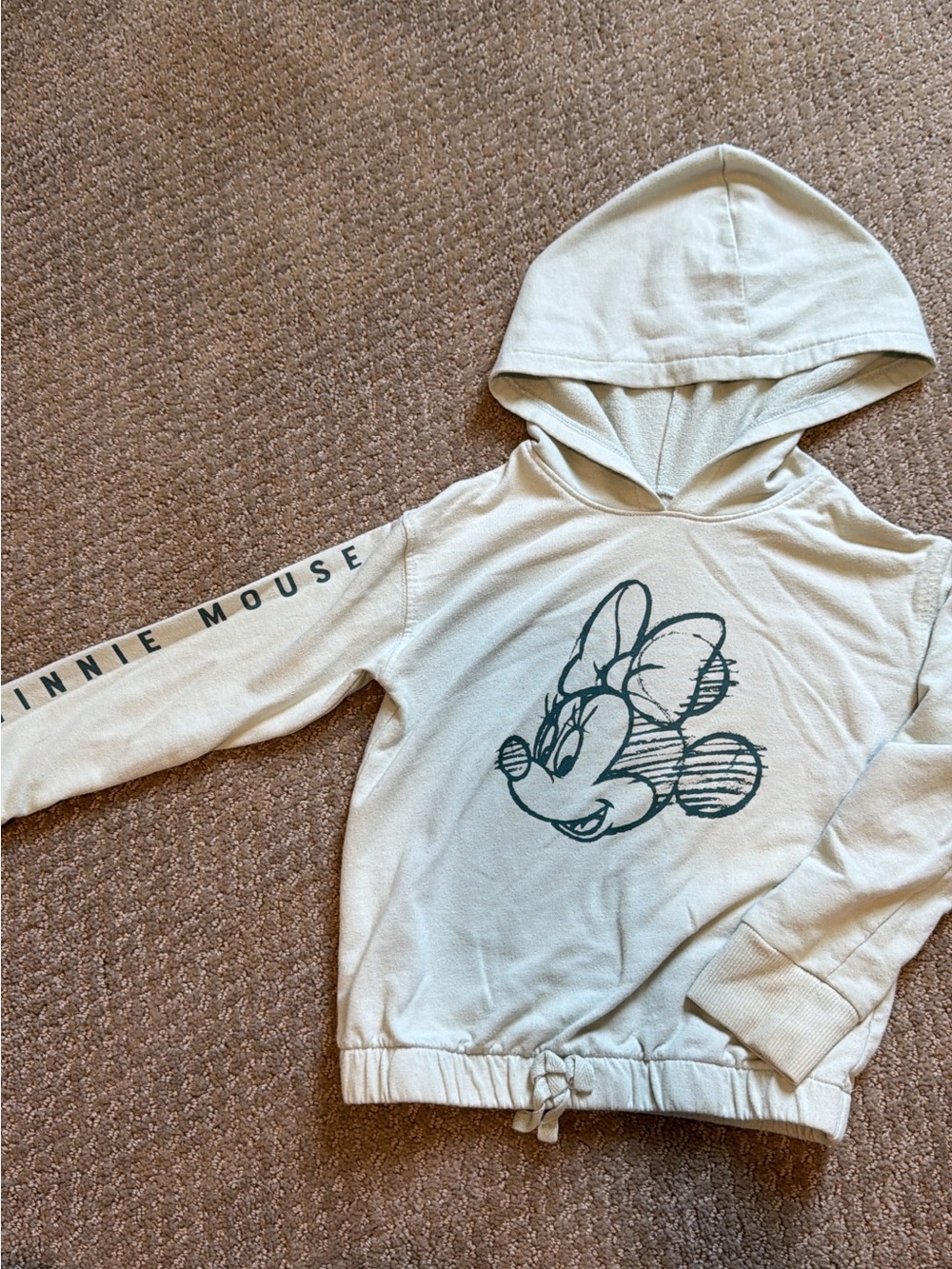 jumping beans Cream Hooded Minnie Mouse Sweatshirt